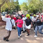 Salvakop residents joined by EFF members protesting against the relocation photo by Dimakatso Modipa