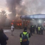 Tembisa Provincial Tertiary Hospital (TPTH)’s Accident and Emergency Unit after it caught fire late on 19 April 2025 afternoon