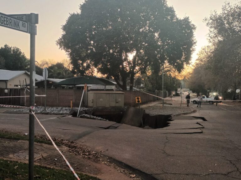 A sink hole in Centurion