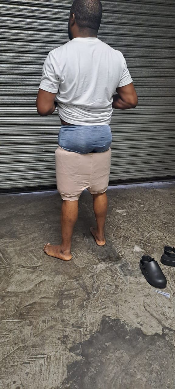 Brazilian nation arrested with cocaine found wrapped around his legs