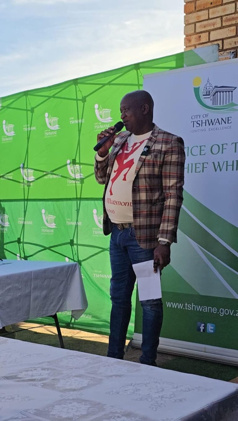 City of Tshwane Municipallity Chief Whip Molatelo Mashola at the Eersterust Road Show