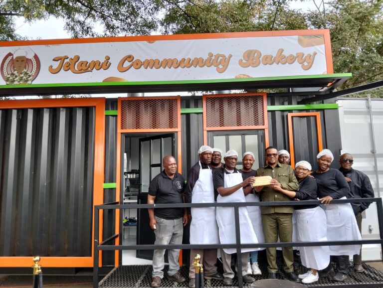 Deputy Minister of Military Veterans Richard Hlophe, commonly known as Richard Mkgungo officially opened a bakery that is run by military veterans in Mamelodi photos by Dimakatso Modipa