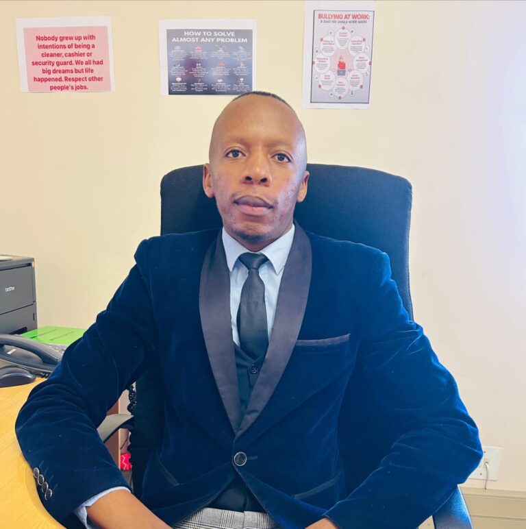 30-year-old Warrant Officer Avela Nokwe whose journey with the SAPS began as a Social Work intern at Matatiele SAPS in 2019