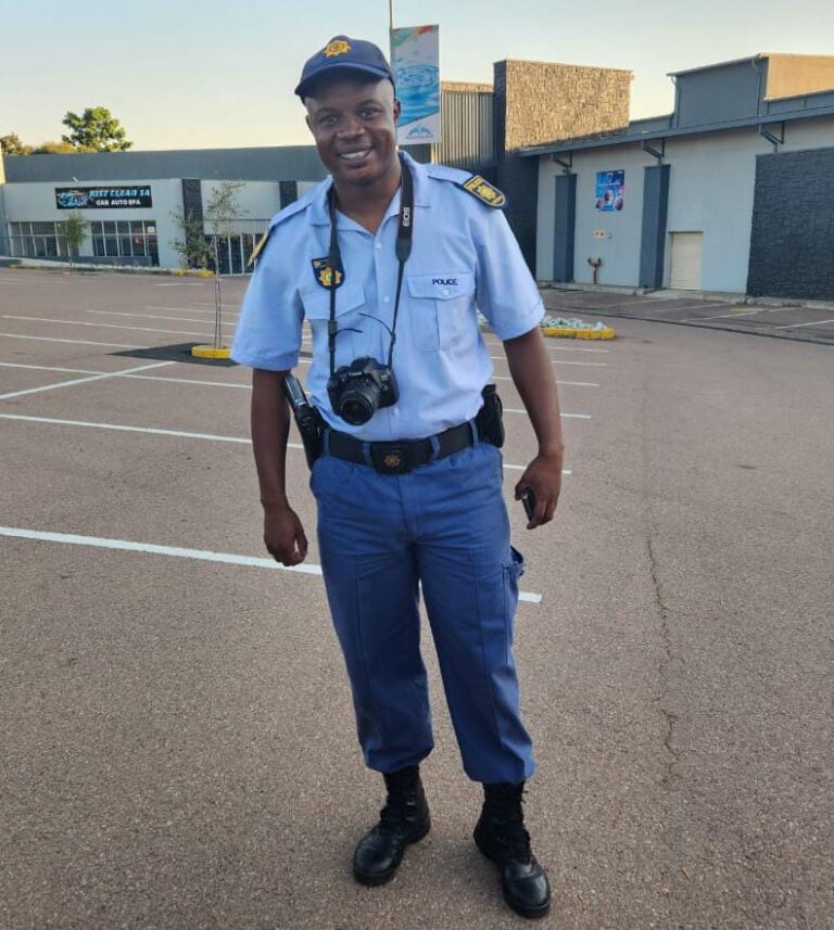 31-year-old Constable Ben Moabi who is attached to Corporate Communication and Liaison in Bojanala Sub-District 1 (Brits) as a communication officer