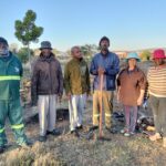 Residents who volunteer to clean illegal dumping in Mamelodi east photo by Dimakatso Modipa