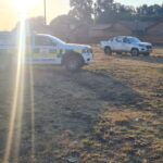 Police inspecting crime scene in Eersterus, Tshwane photo by SAPS