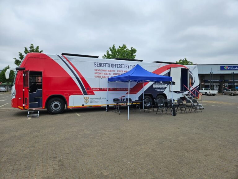 Department of Employment and Labour mobile truck at Tshwane Regional Mall in Mamelodi photo supplied