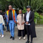 The Executive Mayor of Tshwane, Dr Nasiphi Moya, together with the Deputy Executive Mayor and Finance MMC, Cllr Eugene Modise, and the MMC for Roads and Transport, Cllr Tlangi Mogale hand over new jetpatchers
