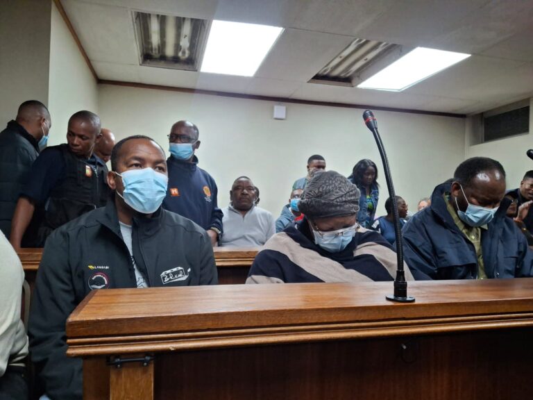 Four accused persons, a leader of the International Pentecost Holiness Church Bhekumuzi Mike Sandlana (64), a Judge of the High Court of South Africa, Gauteng Division, Pretoria Judge, Portia Phahlane (57), her son Kagiso Phahlane (32) and Vusi Soli Ndala