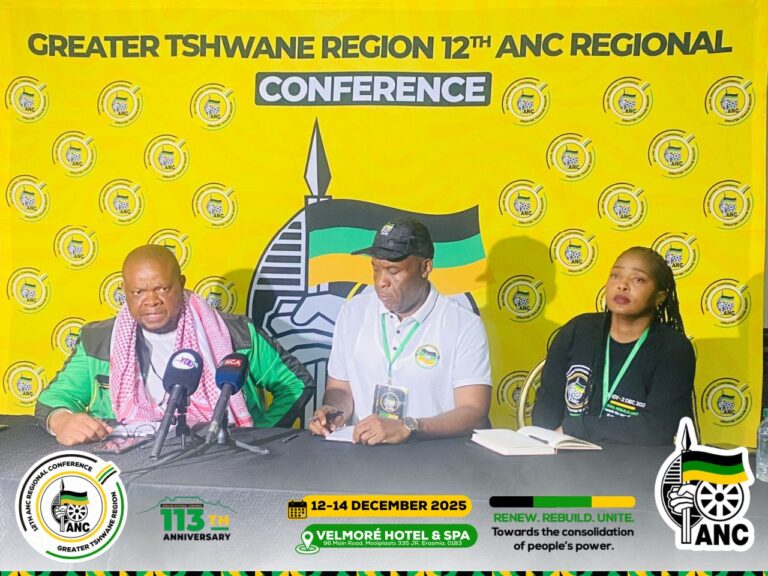 Greater Tshwane Region ANC Chairperson, the current party Secretary George Matjila and deputy chairperson Tlangi Mogale