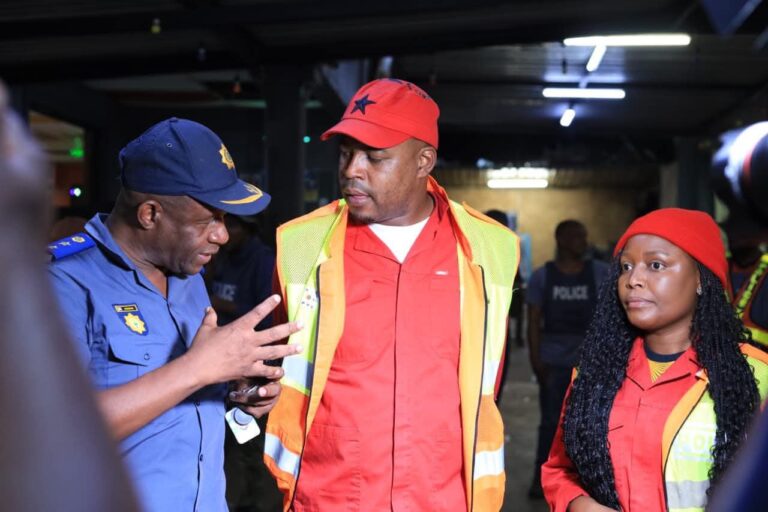 MMC for Environment & Agriculture Management, Cllr. Obakeng Ramabodu, and the Member of the Mayoral Committee for Health Services, Cllr. Tshegofatso Mashabela at the municipal by laws photos supplied