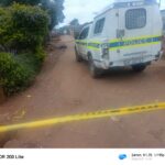 Police officers at a crime scene in Atteridgville Tshwane
