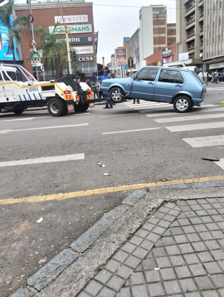TMPD impounded a car at inner city photo by Dimakatso Modipa
