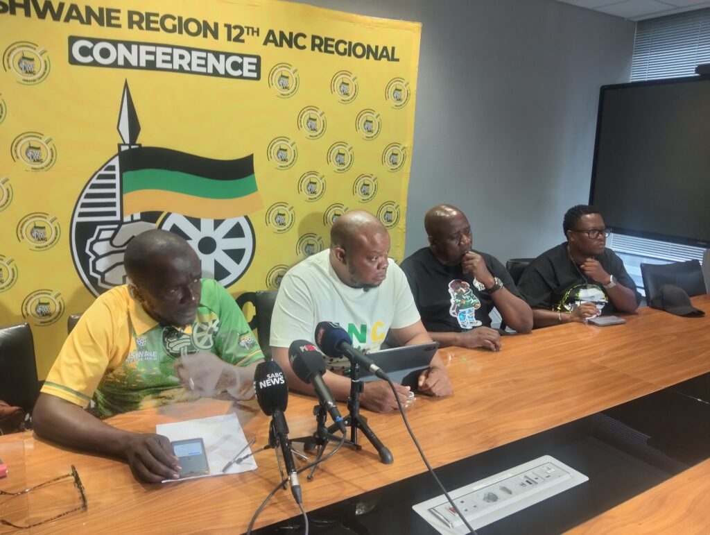 ANC leadership in a media briefing photo by Dimakatso Modipa