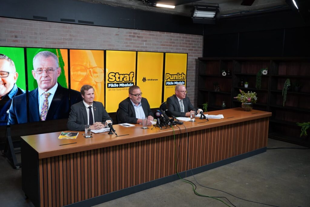 Ernst van Zyl, Kallie Kriel and Advocate Gerrie Nel photo supplied