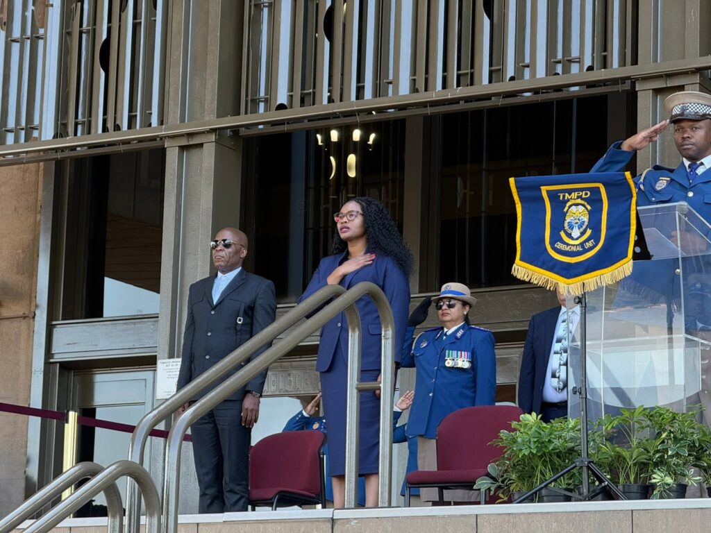 Executive Mayor of city of Tshwane Dr Nasiphi Moya at state of the city address held at Unisa, Pretoria photo supplied