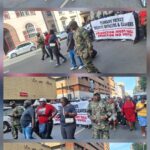 Security officers working under city of Tshwane protesting demanding insourcing photos supplied