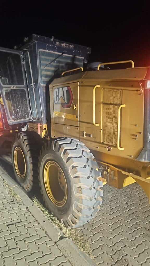 The stolen grader recovered in Dennilton photos supplied