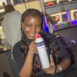 Pollet Lelaka with a signature scent she created
