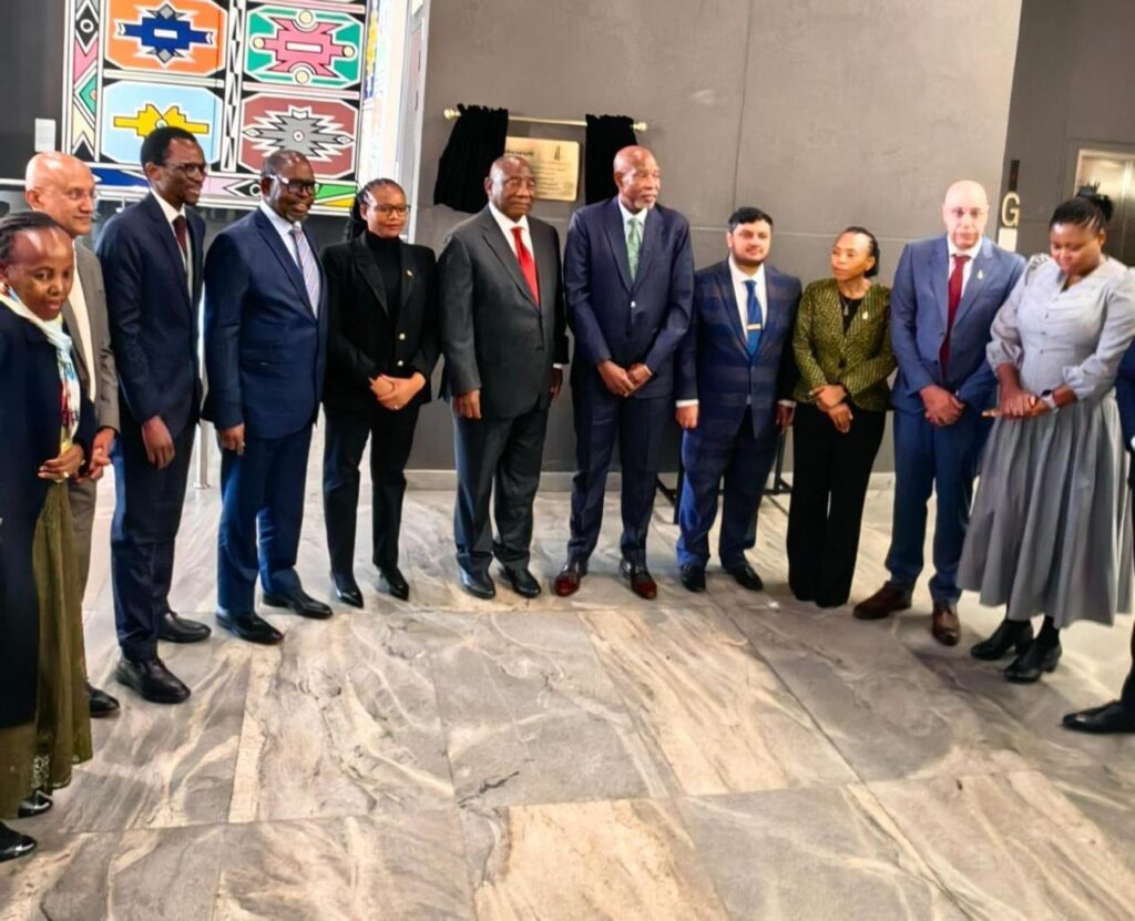 City of Tshwane Executive Mayor Dr Nasiphi Moya and President of South Africa Cyril Ramaphosa during the newly renovated museum in South Africa’s capital city