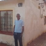Samuel Uoane outside the family home in Mamelodi East days before he and his children were evicted