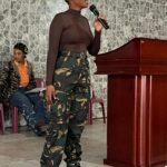 Martha Ngwetsane addressing residents at the Empower Izwe SA Imbizo held at the True Gospel Church in Extension 4 Mamelodi East on Saturday