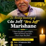 The late Jeff Marishane known as Bra Jeff