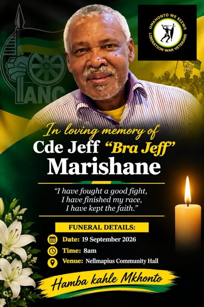 The late Jeff Marishane known as Bra Jeff
