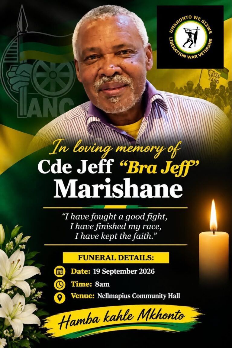 The late Jeff Marishane known as Bra Jeff