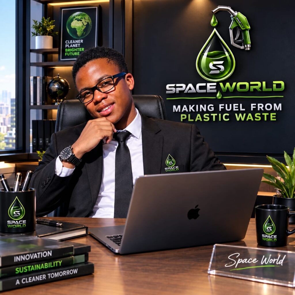 Energy In Human Form: Sodoma genius Kwena Ngwepe - the face behind the fuel that turns plastic waste into power